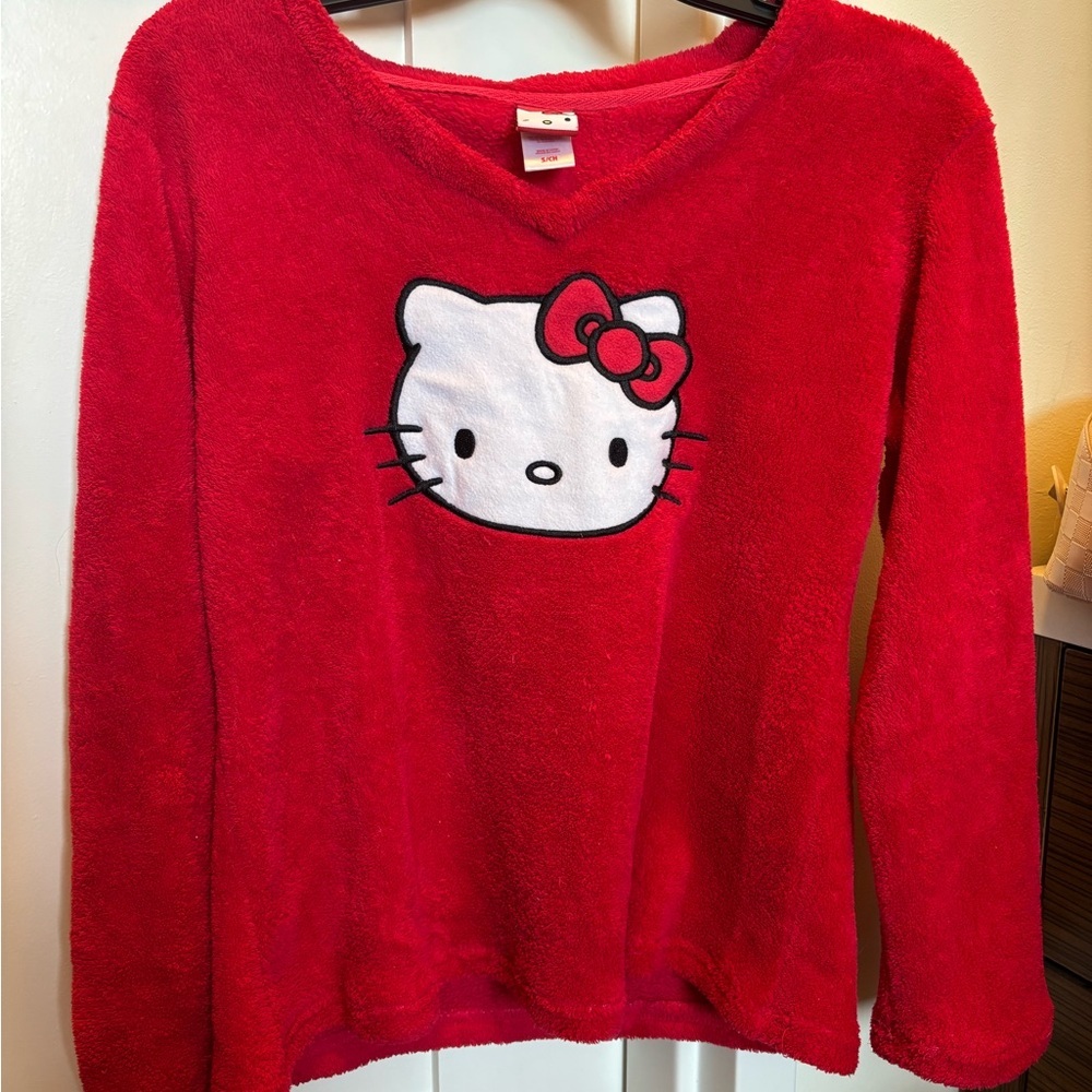 Hello Kitty Red Fleece Sweater